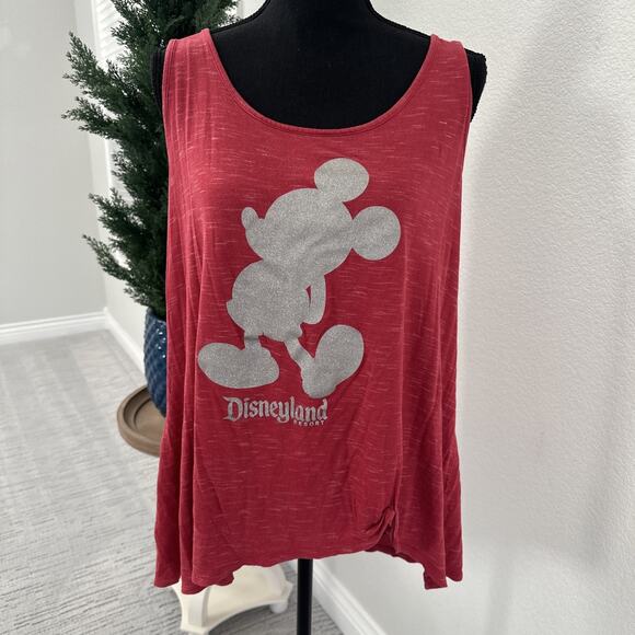 Disney Parks Disneyland Resort Mickey Mouse Glitter Tank Top Women's Size 1X - Picture 1 of 10